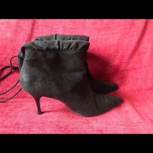 Black suede boots